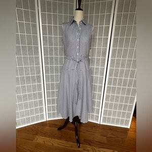 Donna Morgan Seersucker Dress with Pockets